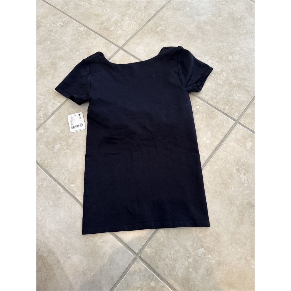 Intimately Free People XS / Small Short Sleeve Shirt Spandex Stretch Top Black - Picture 9 of 9